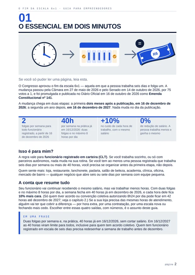 Capítulo 1, O essencial em dois minutos